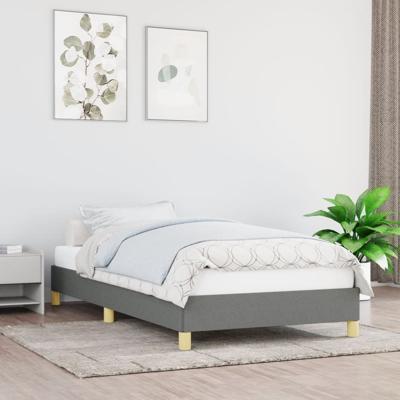 Bedframe zonder matras 100x200 cm stof donkergrijs