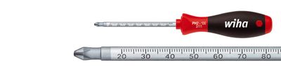 SoftFinish Phillips schroevendraaier met schaalverdeling 3111 PH1 x 80 Wiha
