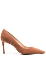 Stuart Weitzman escarpins pointus en daim 85 mm - Tons neutres