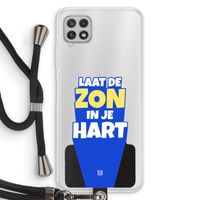 Laat de zon in je hart: Samsung Galaxy A22 4G Transparant Hoesje met koord