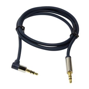 LogiLink CA11300 Jackplug Audio Aansluitkabel 3.00 m Donkerblauw (mat) 90° haaks naar boven