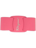 Ferragamo barrette en cuir à plaque logo - Rose