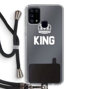 King zwart: Samsung Galaxy M31 Transparant Hoesje met koord