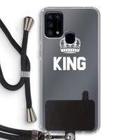 King zwart: Samsung Galaxy M31 Transparant Hoesje met koord