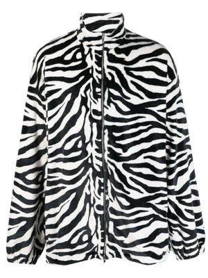 VETEMENTS manteau zippé à motif zébré - Noir
