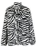 VETEMENTS manteau zippé à motif zébré - Noir