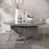 Nohr Ronde Tuintafel 'Camron' Wicker, 150cm, kleur Grijs