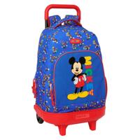 Schoolrugzak met Wielen Mickey Mouse Clubhouse Today Blauw 33 x 45 x 22 cm