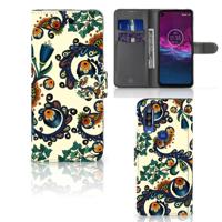Wallet Case Motorola One Action Barok Flower