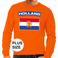 Oranje Holland vlag grote maten sweater / trui heren