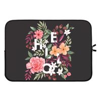 Hello in flowers: Laptop sleeve 13 inch