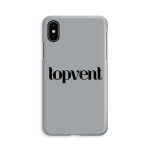 Topvent Grijs Zwart: iPhone X Volledig Geprint Hoesje