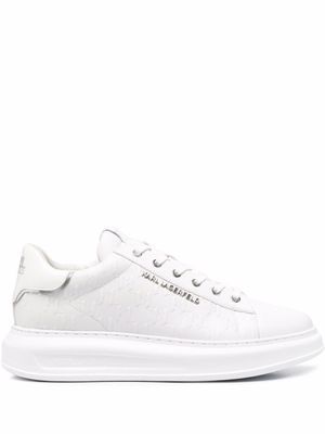 Karl Lagerfeld baskets K/Monogram Kapri en cuir - Blanc