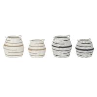 Mandenset DKD Home Decor 40 x 40 x 40 cm Jute Boho (2 Stuks)