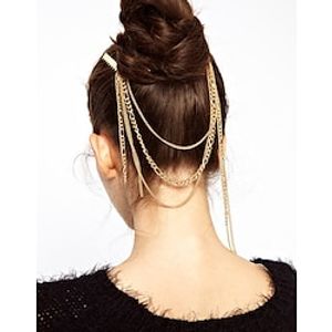 1 stuk Dames Haarkammen Haarspeldkam Voor Bruiloft Feest / Avond Dagelijks Verjaardag Retro Legering Gouden Lightinthebox