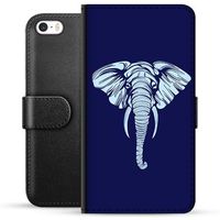 iPhone 5/5S/SE Premium Portemonnee Hoesje - Olifant - thumbnail