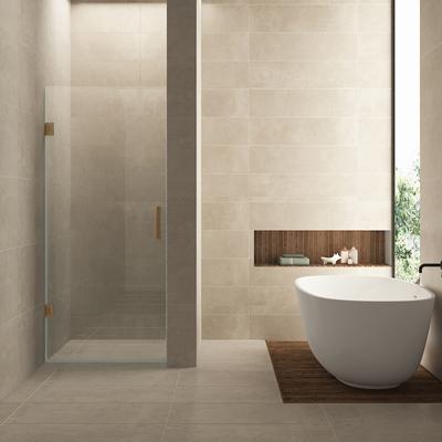 Nisdeur BWS Miley 100x200 cm 8 mm Nano Helder Glas Geborsteld Brons Koper