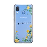 Gele bloemen: Samsung Galaxy A40 Transparant Hoesje