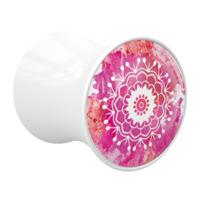 Double Flared Plug met Mandala-design Acryl Tunnels & Plugs - thumbnail