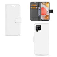Bookcase Samsung Galaxy A42 5G Hoesje Wit met Pasjeshouder - thumbnail