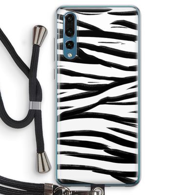 Zebra pattern: Huawei P20 Pro Transparant Hoesje met koord