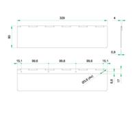 Tochtklep rechthoek rvs mat