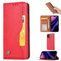 Knead huidtextuur horizontale Flip lederen case voor iPhone 11 met foto frame & houder & kaartsleuven & portemonnee (rood)