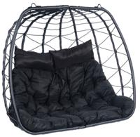 Hangstoel 1-2 Persoons Egg Duo Black - Zwart - 200 kg - Tropilex