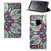 Samsung Galaxy S9 Smart Cover Purple Flower - thumbnail