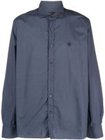 Corneliani chemise en coton à manches longues - Bleu - thumbnail