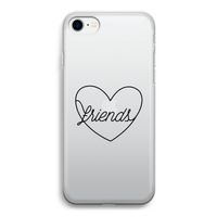 Friends heart black: iPhone SE 2020 Transparant Hoesje