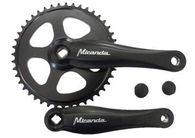 Miranda  beta 1+ crankstel 44t 3/32“, zwart/zwart