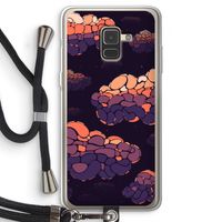 Patroon Wolken: Samsung Galaxy A8 (2018) Transparant Hoesje met koord