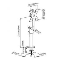 Techly ICA-LCD 500BK flat panel bureau steun 76,2 cm (30") Zwart - thumbnail