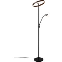 LED Vloerlamp - Trion Sillie - 44.5W - Aanpasbare Kleur - Dimbaar - Mat Zwart - Metaal