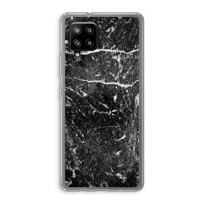 Zwart marmer: Samsung Galaxy A42 5G Transparant Hoesje