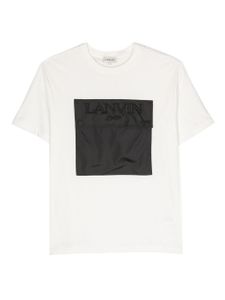 Lanvin Enfant t-shirt à logo brodé - Blanc