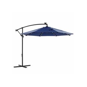 Parasol met LED-verlichting op zonne-energie, marineblauw