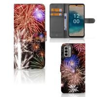 Nokia G22 | Wallet Case | met Pasjes | Vuurwerk