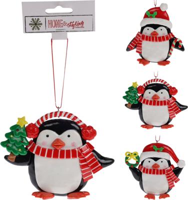 Hang deco klei 12 cm 3ass kerstversiering - Nampook