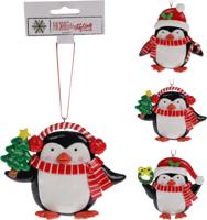 Hang deco klei 12 cm 3ass kerstversiering - Nampook