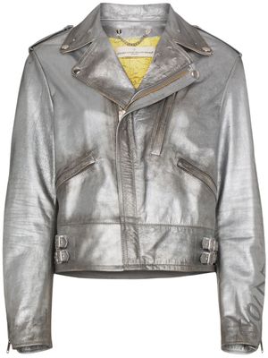 Golden Goose veste de moto Chiodo - Métallisé