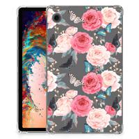 Samsung Galaxy Tab A9 Siliconen Hoesje Butterfly Roses