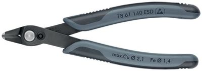 Knipex Elektronicazijsnijtang | lengte 140 mm | facet nee | gebruineerd | 1 stuk - 78 61 140 ESD 78 61 140 ESD