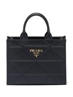 Prada sac cabas médium à détails embossés - Noir - thumbnail