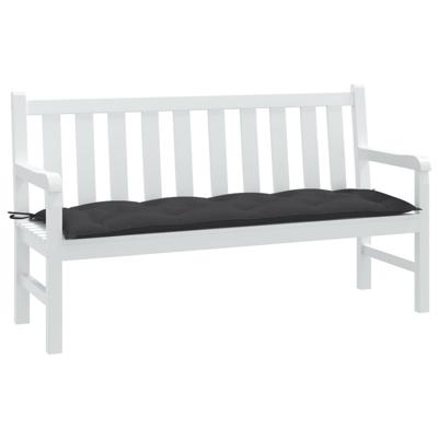 VidaXL Tuinbankkussen 150x50x7 cm stof gemêleerd antracietkleurig