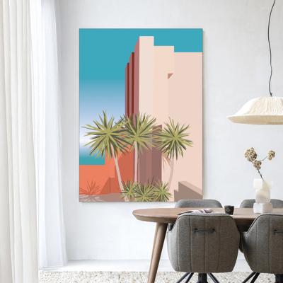 Urban Cotton Wandkleed 'Tropical Place' 110 x 145cm in Frame - black