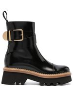 Chloé Owena leather ankle boots - Noir - thumbnail