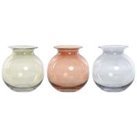 Vaas Home ESPRIT Blauw Groen Amber Kristal Modern 17,5 X 17,5 X 18,2 cm (3 Stuks)