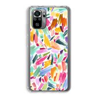Watercolor Brushstrokes: Xiaomi Redmi Note 10S Transparant Hoesje